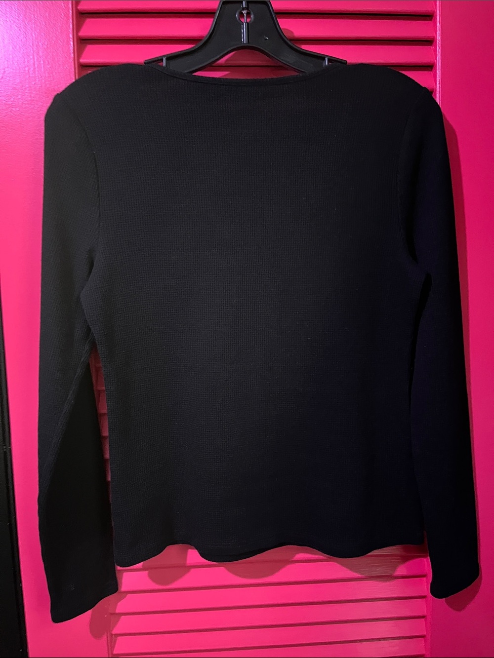 Juicy Couture Black Scoop Neck Long Sleeve Top with Crest Logo - Picture 6 of 10